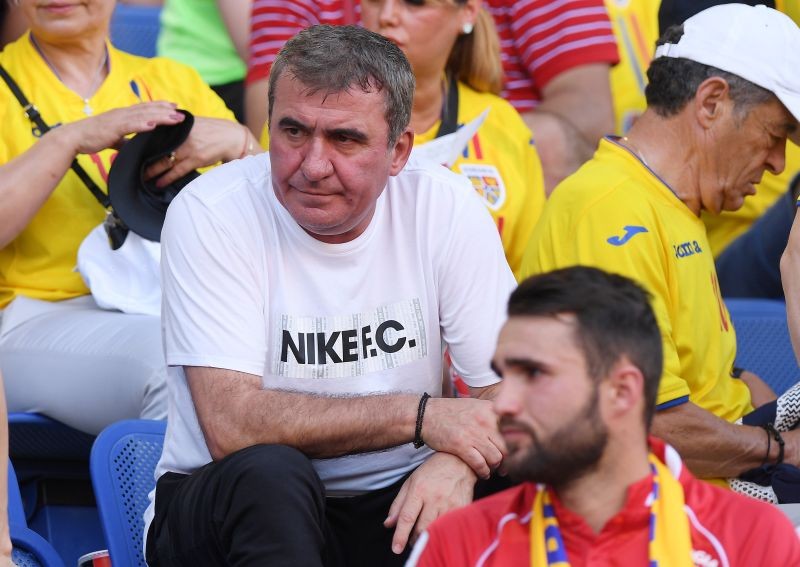 Gheorghe Hagi looks on from inside the stadium before the match REUTERS/Alberto Lingria