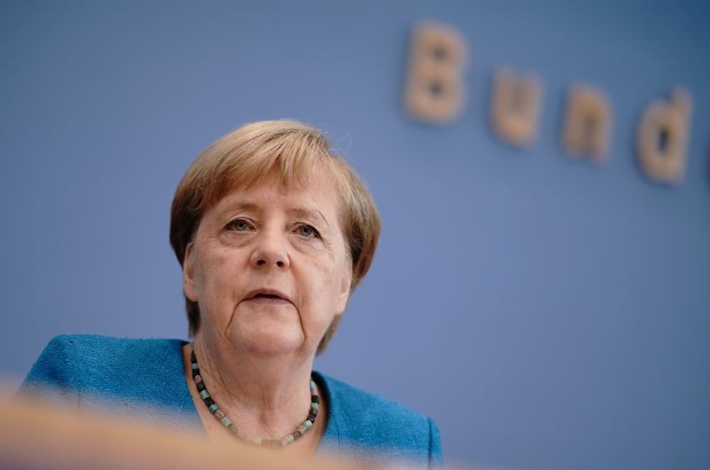 German Chancellor Angela Merkel holds her annual summer news conference during the outbreak of the coronavirus disease (COVID-19) in Berlin, Germany on August 28. (REUTERS Photo)