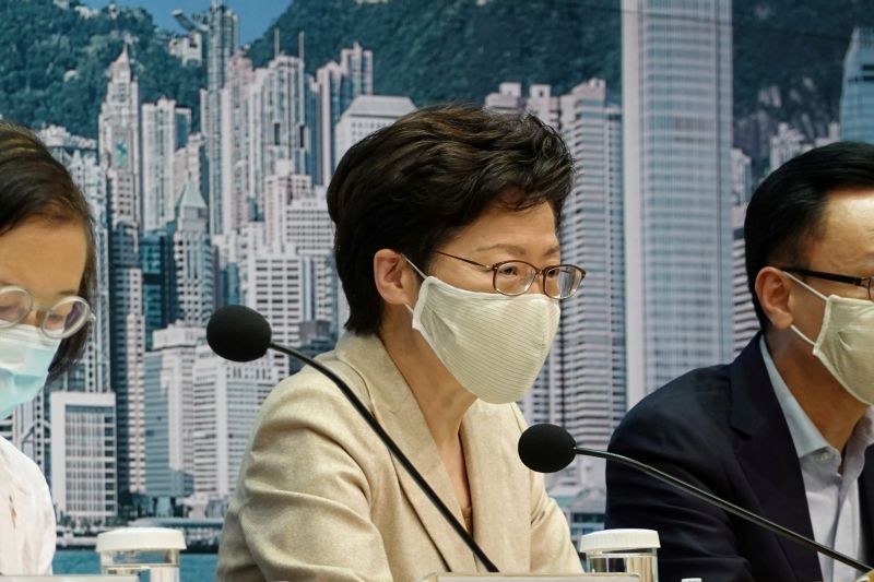 Hong Kong Chief Executive Carrie Lam speaks during a news conference following the outbreak of the coronavirus disease (COVID-19), in Hong Kong, China July 19, 2020. (REUTERS File Photo)