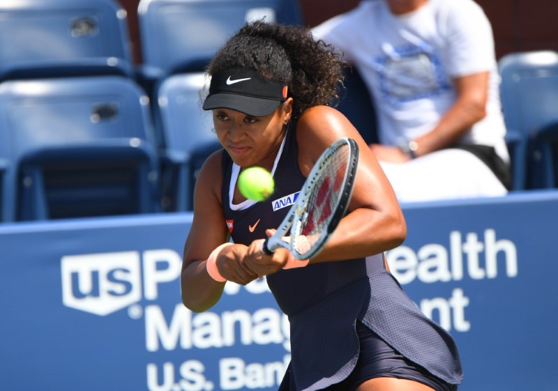 Naomi Osaka of Japan during her match against Anett Kontaveit of Estonia in the Western & Southern Open at the USTA Billie Jean King National Tennis Center. Robert Deutsch-USA TODAY Sports