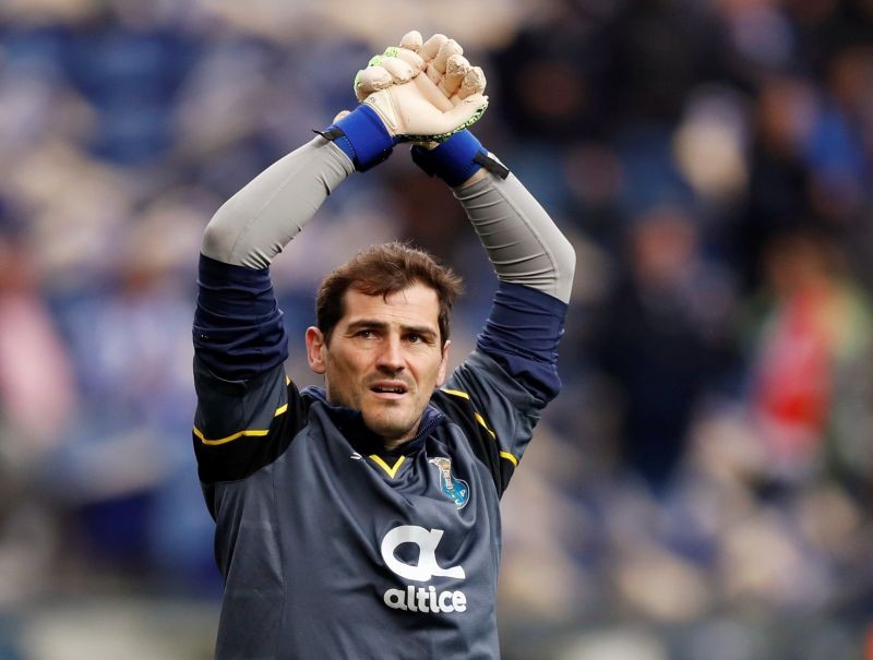 FILE PHOTO: FC Porto's Iker Casillas during the warm up before the match Action Images via Reuters/Andrew Boyers/File photo
