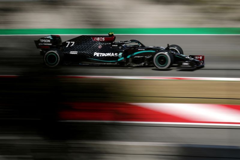 Mercedes' Valtteri Bottas during practice REUTERS/Albert Gea/Pool