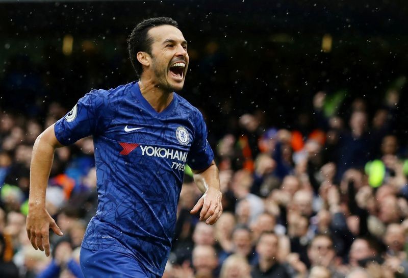 FILE PHOTO: Chelsea's Pedro celebrates scoring their second goal REUTERS/David Klein/File Photo