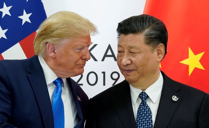 U.S. President Donald Trump meets with China's President Xi Jinping at the start of their bilateral meeting at the G20 leaders summit in Osaka, Japan on June 29, 2019. (REUTERS File Photo)