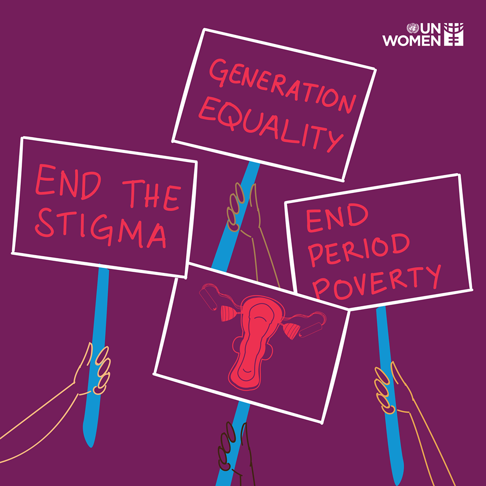 UN Women’s campaign material on ending the stigma around menstruation on Menstrual Hygiene Day, May 28. Stigma, silence and misinformation around menstruation are rampant in Nagaland and they contribute highly to the period poverty narrative, say activists. (UN Women Infographic)