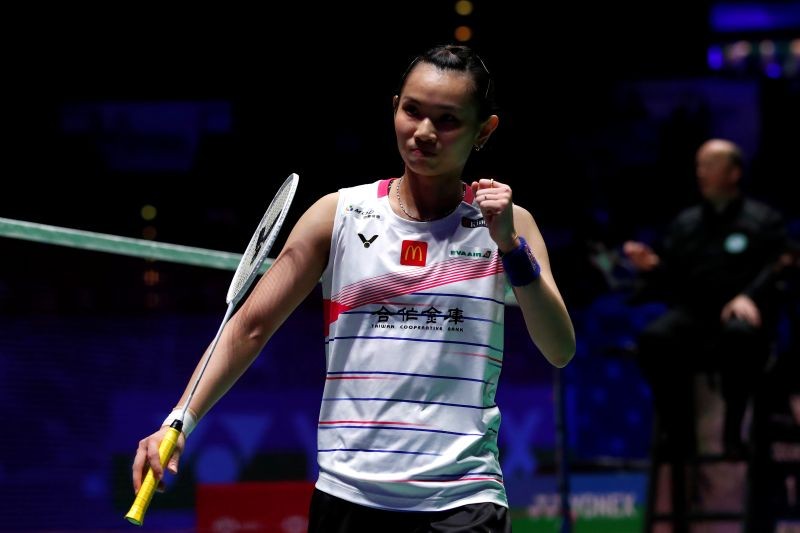Taiwan's Tai Tzu-ying celebrates winning the women's singles final match against China's Chen Yu Fei Action Images via Reuters/Andrew Boyers/Files