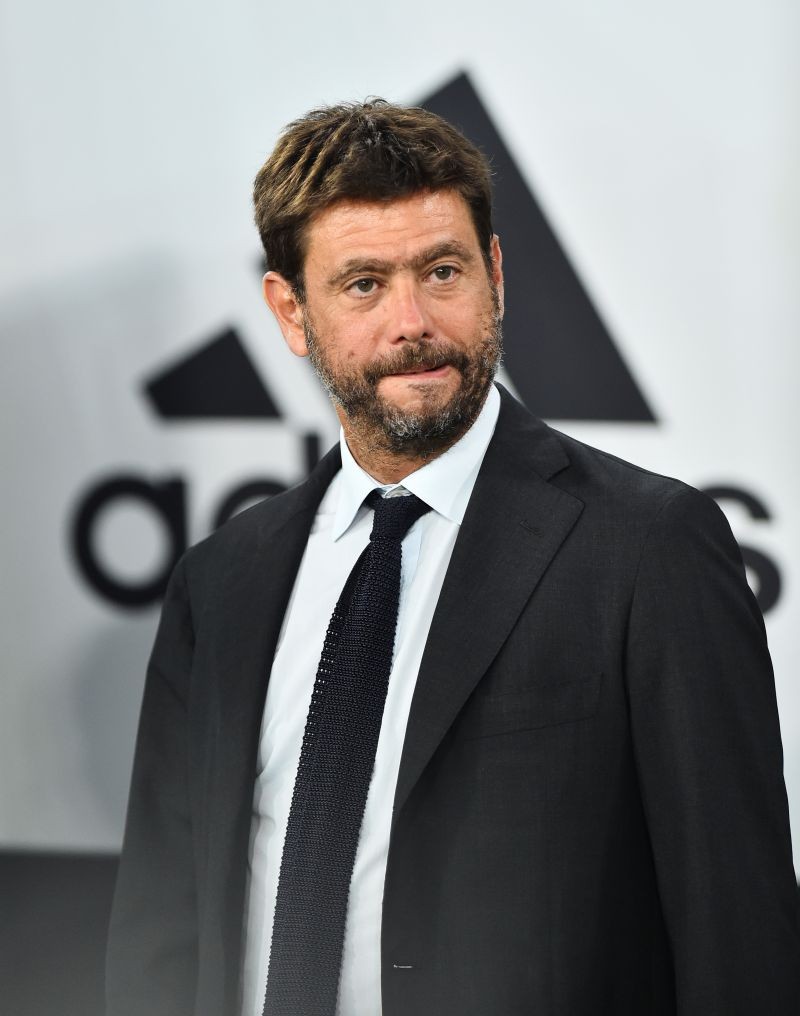 FILE PHOTO: Juventus president Andrea Agnelli, as play resumes behind closed doors following the outbreak of the coronavirus disease (COVID-19) REUTERS/Massimo Pinca/File photo