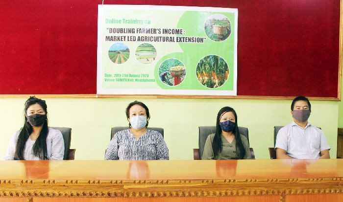 Officials and others during the online training held for ATMA functionaries at SAMETI, Medziphema on August 20 and 21. (Photo Courtesy: SAMETI)