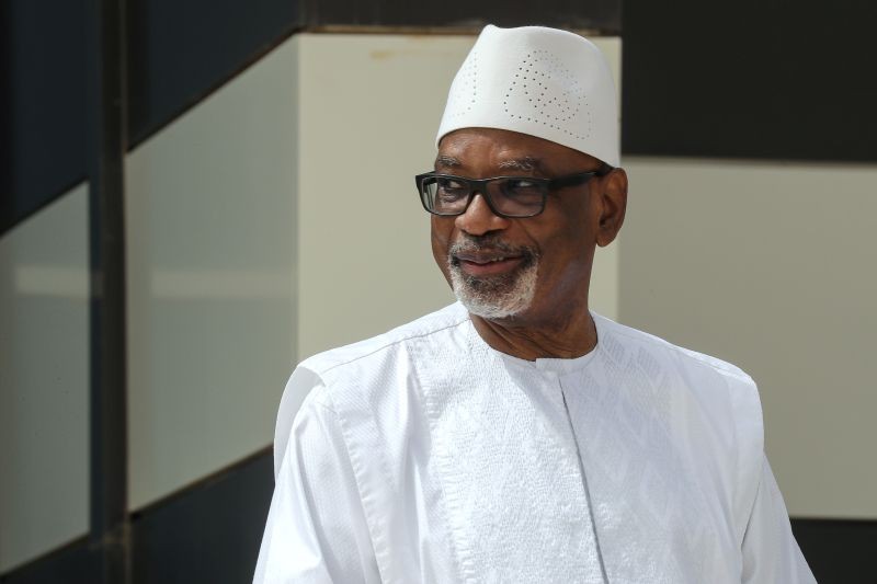 Mali President Ibrahim Boubacar Keita poses for a picture during the G5 Sahel summit in Nouakchott, Mauritania on June 30, 2020. (REUTERS File Photo)