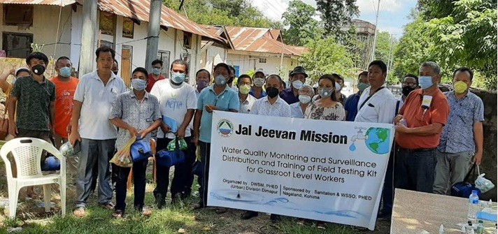 Trainees along with PHED officials, Urban Division Dimapur during the Water Quality Monitoring and Surveillance training for grass root level workers held at PHED, Urban division Dimapur on August 22.