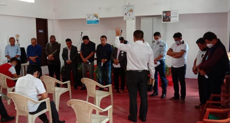 Installation of new team of AKMWP held in Kohima on September 2.