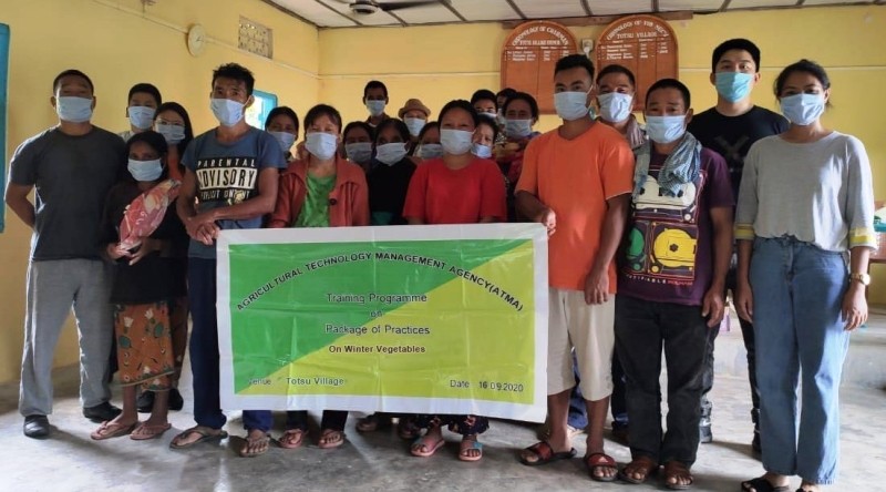 Participants during the farmer’s training on Shelf Help Group held at Totsu community Hall, Totsu village on September 16. (Photo Courtesy: ATMA Wozhuro) 