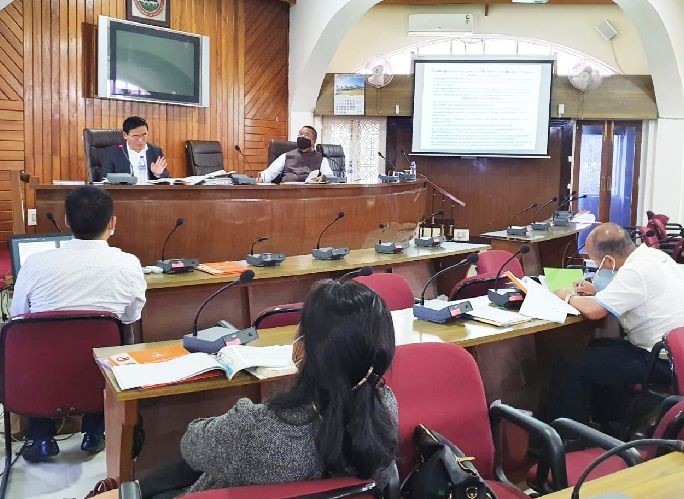 Meeting on State Level Coordination on Mission Antyodaya & Peoples’ Plan Campaign on Gram Panchayat Development Plan held at the Secretariat Conference Hall on September 11.