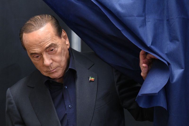 Silvio Berlusconi, former Italian prime minister and leader of Forza Italia (Go Italy!) party casts his vote in the European Parliament election in Milan, Italy on May 26, 2019. (REUTERS File Photo)