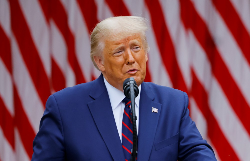 FILE PHOTO: U.S President Donald Trump holds an event to announce his nominee of U.S. Court of Appeals for the Seventh Circuit Judge Amy Coney Barrett to fill the Supreme Court seat left vacant by the death of Justice Ruth Bader Ginsburg, who died on September 18, at the White House in Washington, U.S., September 26, 2020. REUTERS/Carlos Barria