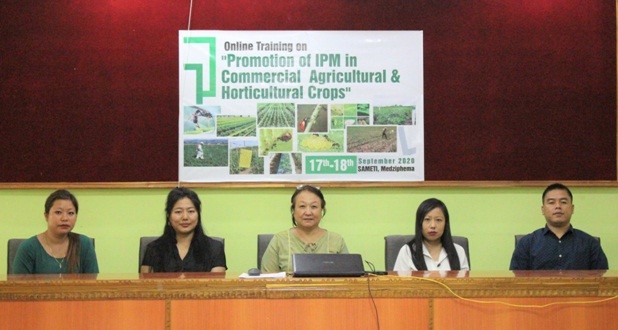 Dr Watimongla Jamir, Director SAMETI & Principal IETC i/c with SAMETI officials during the two-day online training held on September 17-18. (Photo Courtesy: SAMETI)