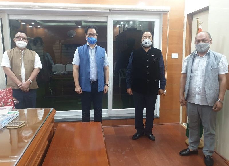 A delegation of State BJP Legislators led by Deputy CM Y Patton held a discussion with Minister of State (Independent) in charge for Youth Affairs and Sports, Kiren Rijiju on various matters, including  the interest and development of Nagaland State in New Delhi on September 17. 