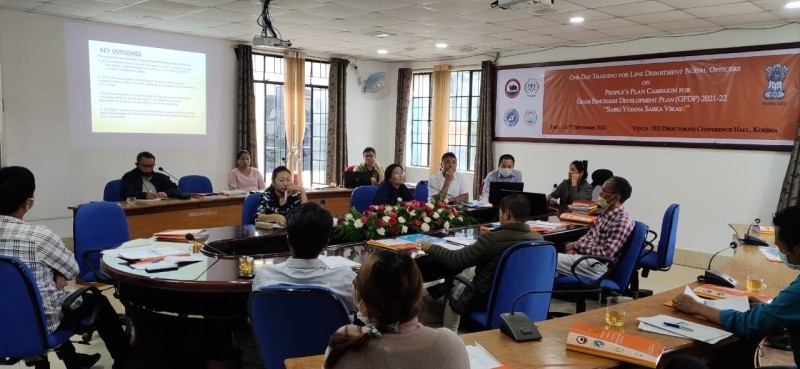 Training for Line Department Nodal Officers held at RD Conference Hall, Kohima on September 16.