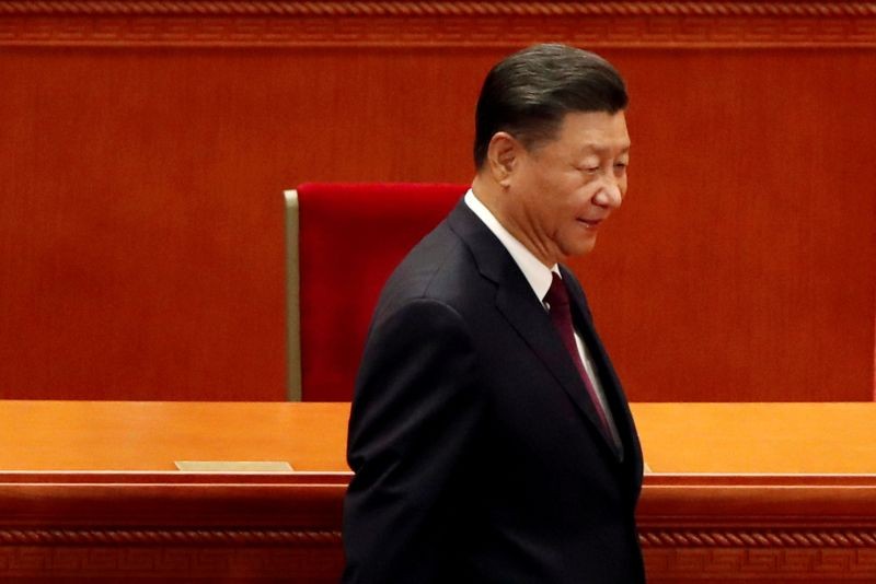 Chinese President Xi Jinping arrives for a meeting at the Great Hall of the People in Beijing, China on September 8, 2020. (REUTERS File Photo)