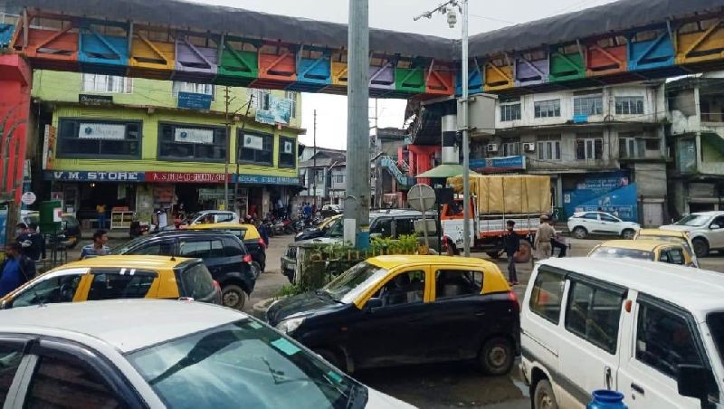 Busy traffic at Razu Point in Kohima Town. (Morung photo)