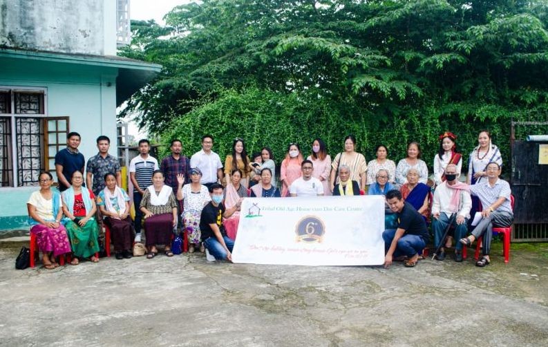 Senior citizens with others during the celebration of 6th anniversary of Tribal Old Age Home cum Day Care Centre (TOAHDCC) on September 29.