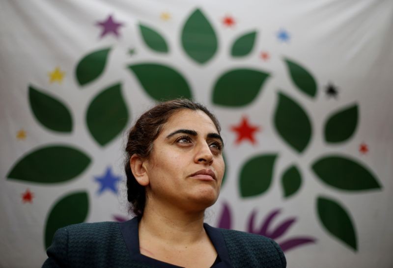 Sebahat Tuncel, co-chairwoman of the Peoples' Democratic Congress (HDK), pauses during her address to a political rally in northern Tokyo October 15, 2015.   (REUTERS File Photo)