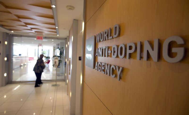 A woman walks into the head office of the World Anti-Doping Agency (WADA) in Montreal, Quebec, Canada. (Reuters File Poto)