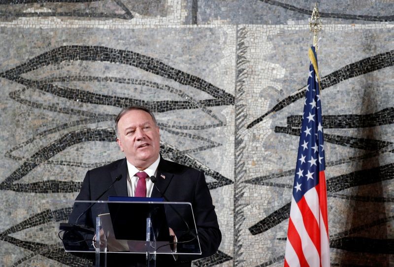 U.S. Secretary of State Mike Pompeo speaks during a joint news conference with Italian Foreign Minister Luigi Di Maio in Rome, Italy on September 30, 2020. (REUTERS Photo)