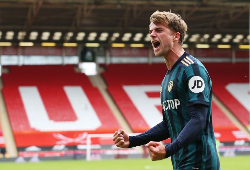 Leeds United's Patrick Bamford celebrates scoring their first goal Pool via REUTERS/Alex Livesey