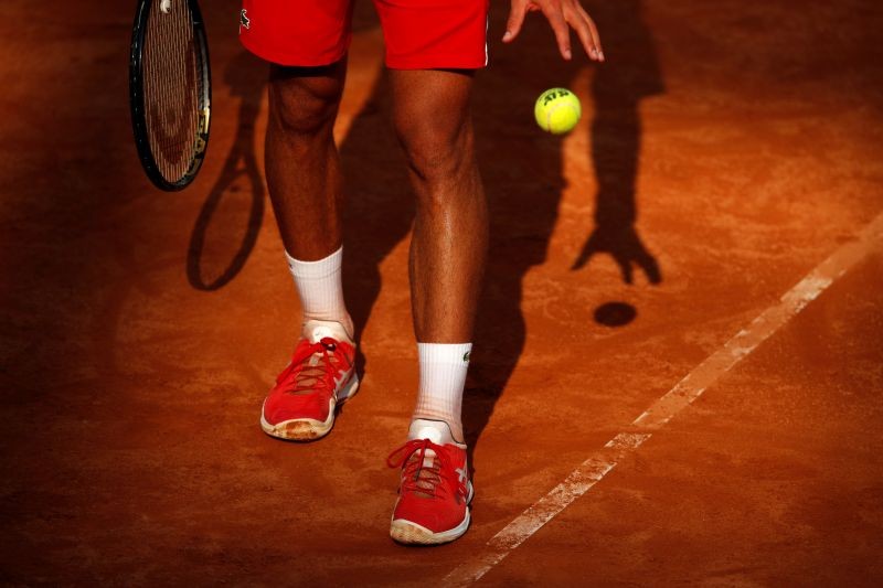 General view of Serbia's Novak Djokovic in action during his third round match against Serbia's Filip Krajinovic Pool via REUTERS/Clive Brunskill