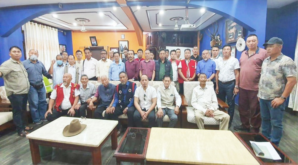 Attendees of the 'Deed of Reconciliation' signed between the NSCN/GPRN (K) President and General Secretary on September 20.