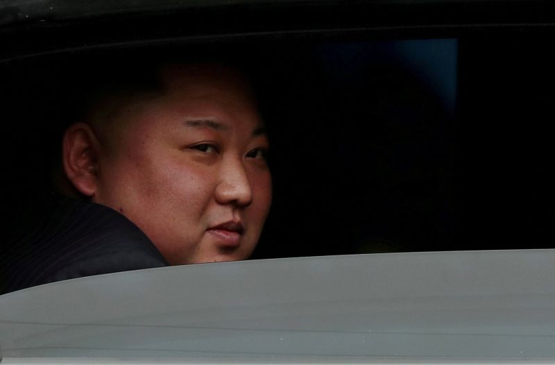 North Korea's leader Kim Jong Un sits in his vehicle after arriving at a railway station in Dong Dang, Vietnam, at the border with China on February 26, 2019. (REUTERS File Photo)