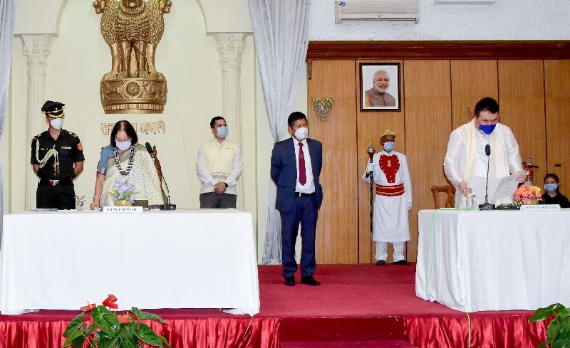 Okram Henry Singh was one of the 5 few faces inducted in the Manipur cabinet after the Chief Minister dropped 6 Ministers on September 24. (NNN Photo)