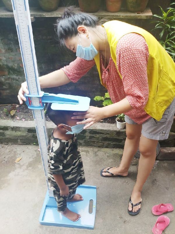 In continuation with the Poshan Maah celebration, growth monitoring and home visits were carried out by AWW's and Supervisors under Dimapur Urban project on September 12. (DIPR Photo)