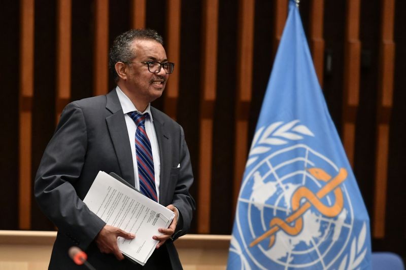 World Health Organization (WHO) Director-General Tedros Adhanom Ghebreyesus arrives at a news conference organized by Geneva Association of United Nations Correspondents (ACANU) amid the COVID-19 outbreak, caused by the novel coronavirus, at the WHO headquarters in Geneva Switzerland on July 3, 2020. (REUTERS File Photo)