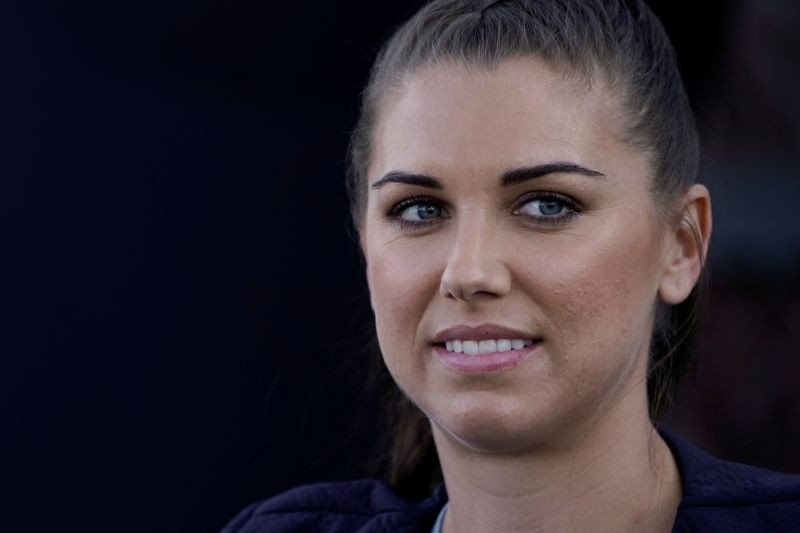 FILE PHOTO: U.S. Women's National Team soccer star Alex Morgan unveils a mini-pitch, part of the U.S. Soccer Foundation's Safe Places to Play program, in Gardena, California, U.S., November 5, 2019.Picture taken November 5, 2019. REUTERS/Mike Blake/File Photo