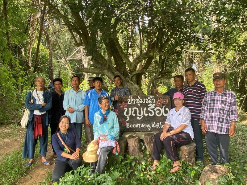 Members of the Boon Rueang Wetland Forest Conservation Group at the community wetland forest in Ban Boon Rueang, Thailand on September 1, 2020. (Thomson Reuters Foundation File Photo)