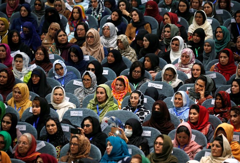 Afghan women attend a consultative grand assembly, known as Loya Jirga, in Kabul, Afghanistan on April 29, 2019. (REUTERS File Photo)