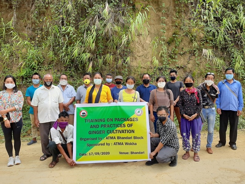 Farmers during the training and demonstration held at Bhandari on September 17. (Photo Courtesy: ATMA Bhandari)