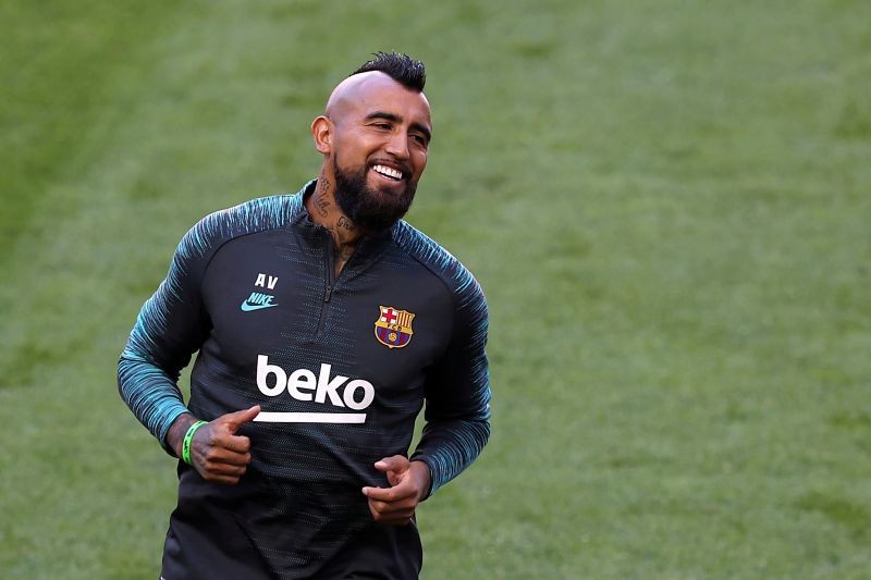 FC Barcelona's Arturo Vidal during training REUTERS/Rafael Marchante/Pool/File Photo