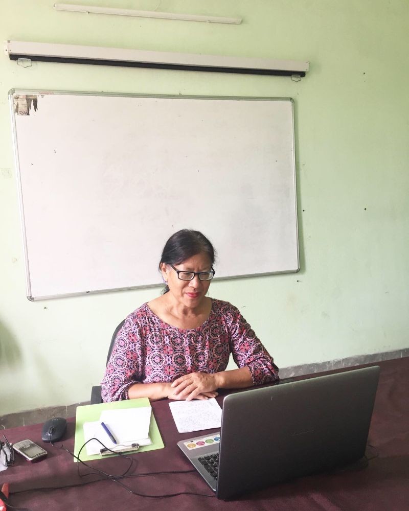 Dr Chubatola Aier, Principal, C-Edge College during the 6th parent-guardian-teachers conference hosted virtually via Google Meet on September 11. 