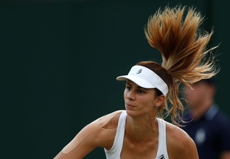 Bulgaria’s Tsvetana Pironkova in action during her second round match against Denmark’s Caroline Wozniacki REUTERS/Matthew Childs/File Photo