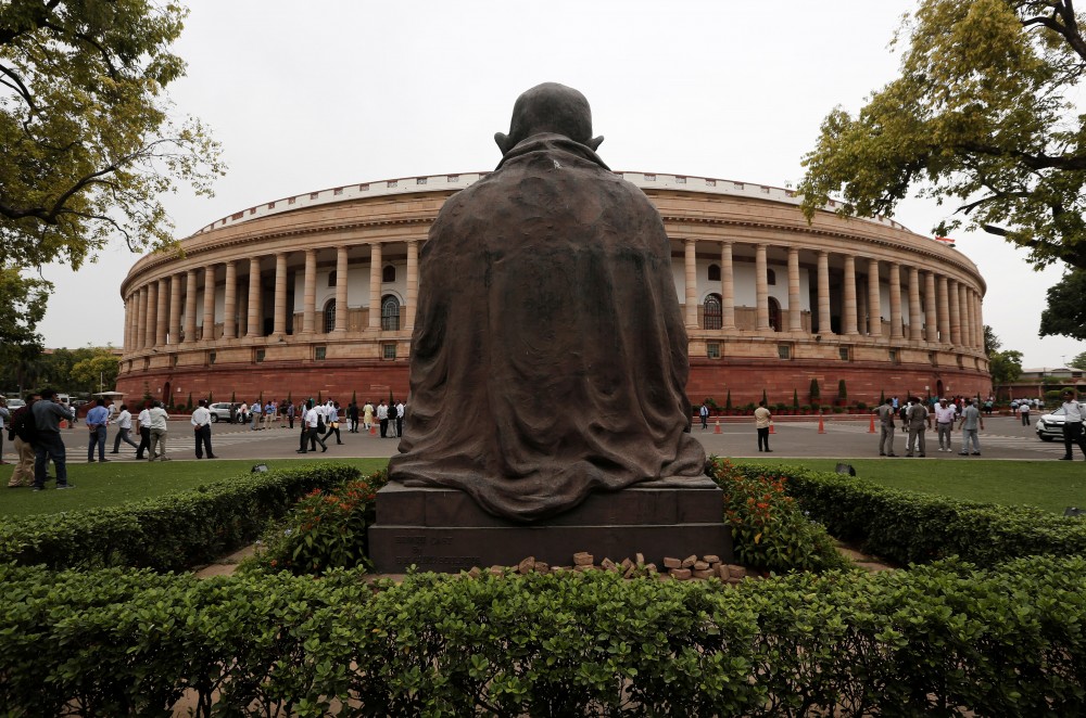 The Indian parliament building is pictured on the opening day of the parliament session in New Delhi, India, June 17, 2019. REUTERS/Adnan Abidi/Files