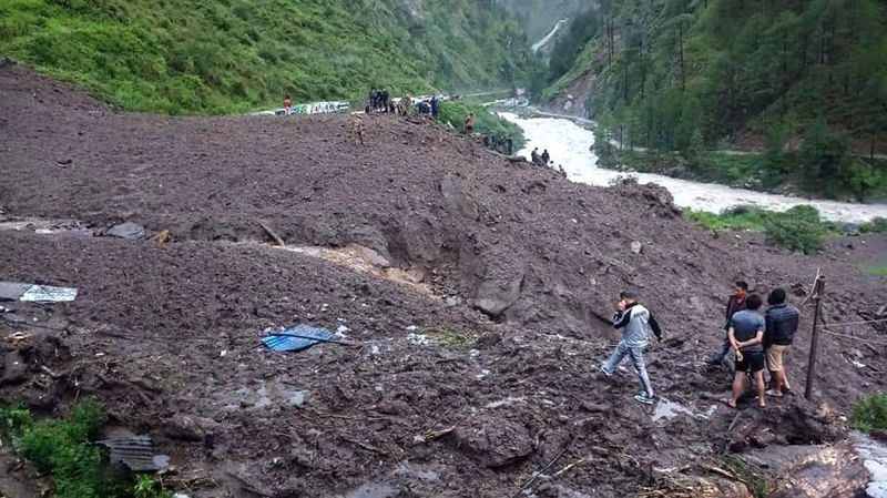 Landslides in Nepal. (IANS Photo)