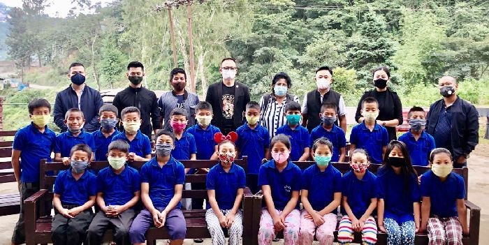 Task Force for Music & Arts (TaFMA) during a visit to children of the Sunshine Orchestra, Nagaland Chapter at Kohima Orphanage and Destitute Home on September 18.