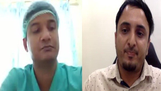 Dr. Chandra Kumar Das, Consultant Cardiologist, Hayat and Swagat Hospital and Dr Rupam Choudhury, Consultant Diabetologist, Sun Valley Hospital, Apollo Clinic during the webinar on “Stress Management of Patients of Non-Communicable Disease and Taking Care of Heart Patients during Corona Pandemic’ on September 4. (Morung Photo/Screenshot)
