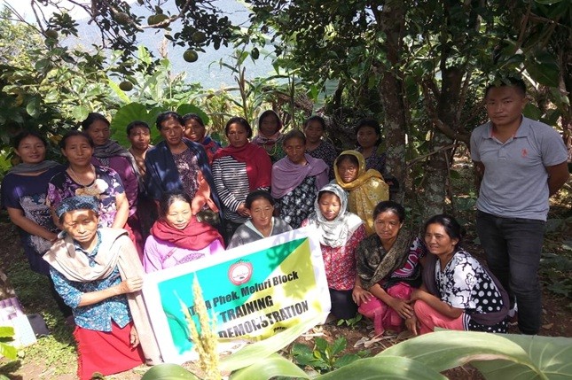 Participants with officials during training and demonstration conducted by ATMA Phek, Meluri Block.