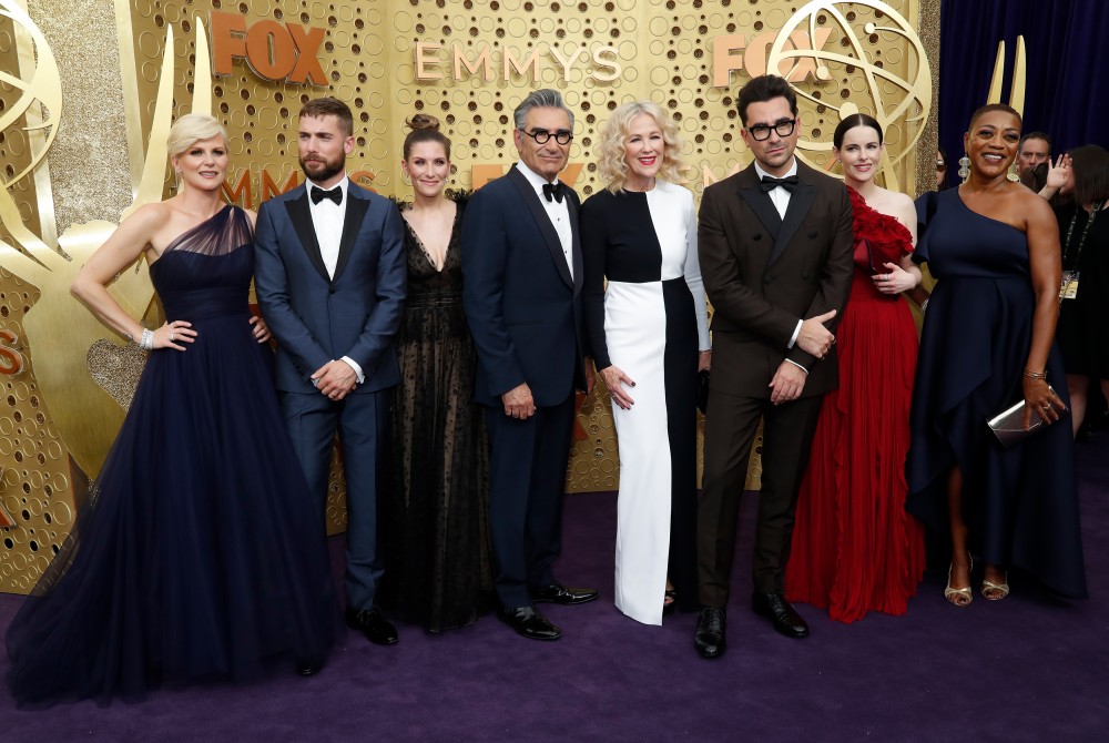 FILE PHOTO: 71st Primetime Emmy Awards - Arrivals – Los Angeles, California, U.S., September 22, 2019 - The cast of "Schitt's Creek". (REUTERS/Mario Anzuoni)