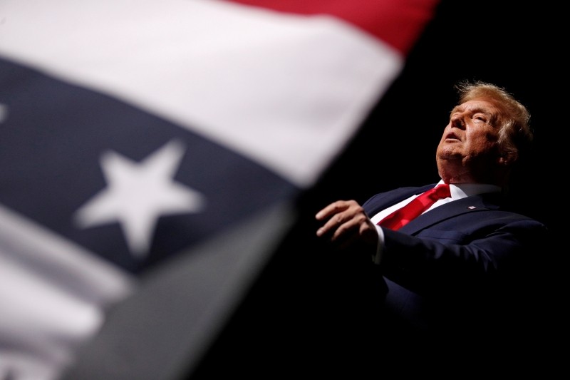 FILE PHOTO: U.S. President Donald Trump speaks during a campaign rally in Newport News, Virginia, U.S., September 25, 2020. REUTERS/Tom Brenner
