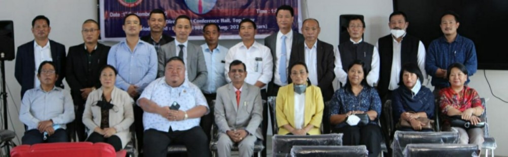 Temjen Imna Along and others with Arjun Singh during farewell programme on August 31.